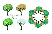 Watercolor trees collection, an Illustration by inkionia♥ (Thumbnail 3 of 4)