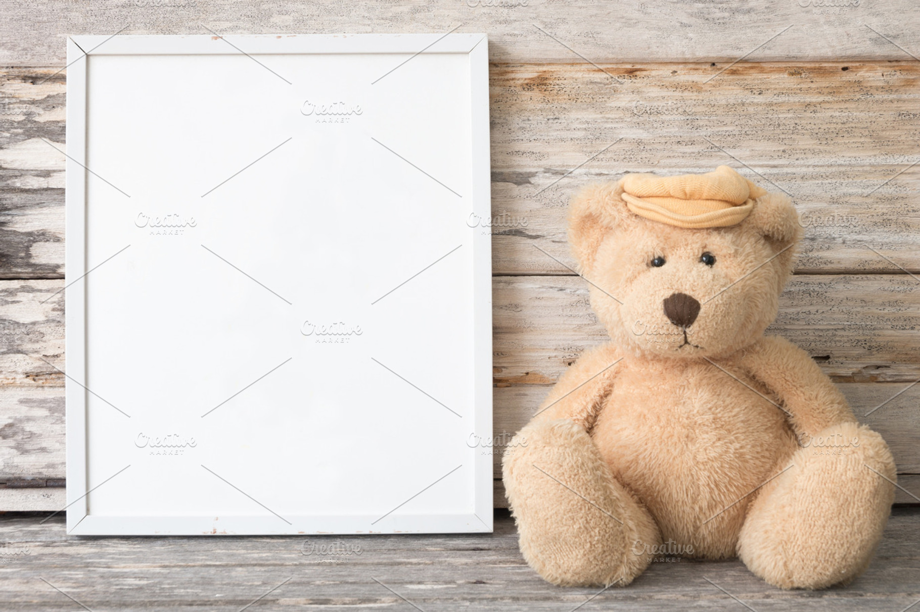 frame and teddy bear, a Business Photo by ptystockphoto