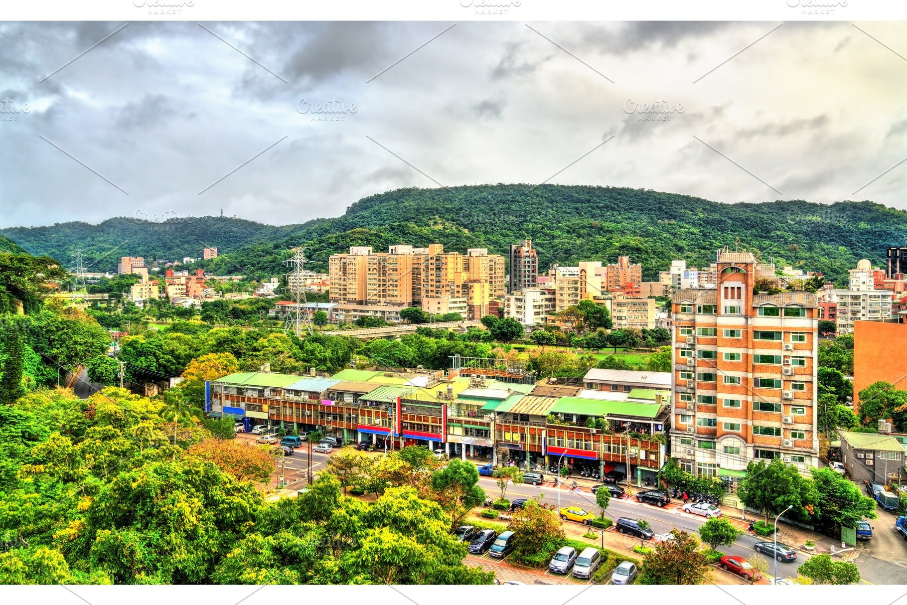 View of taipei the capital of stock photo containing taipei and taiwan, an Architecture Photo by Leonid Andronov