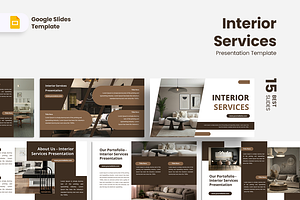 Interior Services - Google Slides, a Presentation Template by QR Design Studio