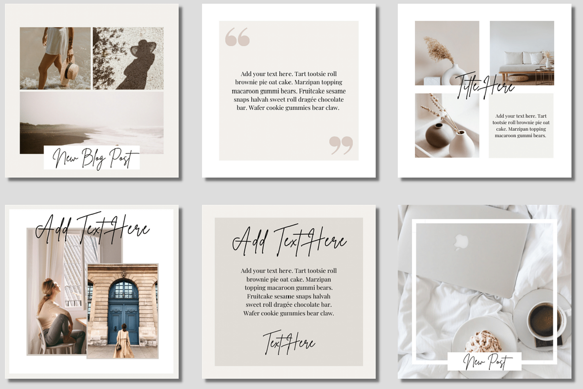 Instagram Post Templates Canva, a Social Media Template by Joanna Lane Designs (Photo 2 of 4)