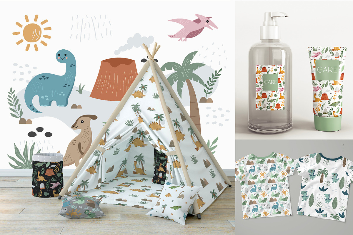 Dino Nursery, an Animal Illustration by caocastudio (Photo 4 of 7)