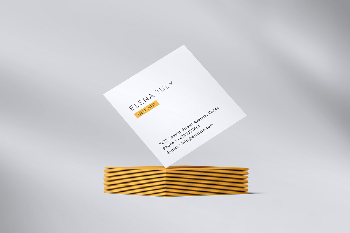 Square Business Card Mockup, an Advertising Mockup by Mockup Supper (Photo 5 of 15)