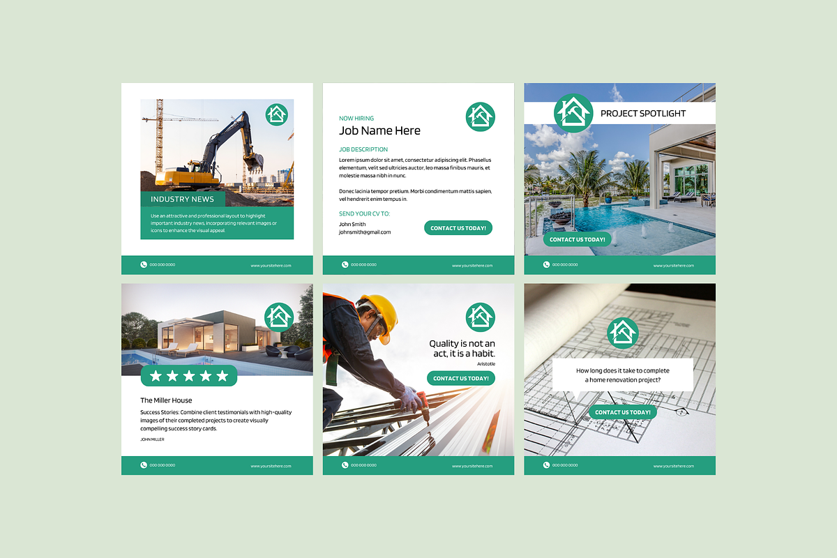 Construction Social Media, a Social Media Template by Sincerely Media (Photo 6 of 9)