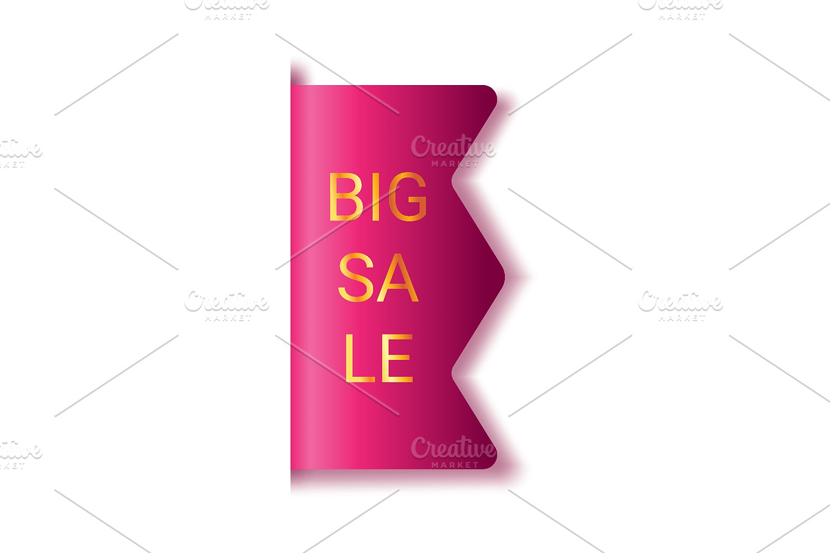 Ribbon sale, price tag vector, an Object Illustration by Things for designers (Photo 1 of 3)