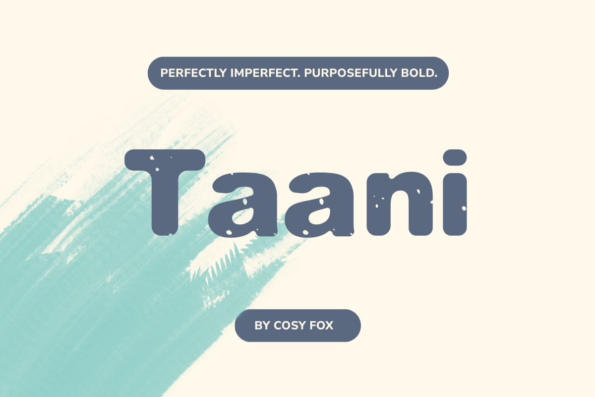 Taani Chunky Sans Serif Font, a Sans Serif Font by Cosy Fox (Photo 1 of 7)