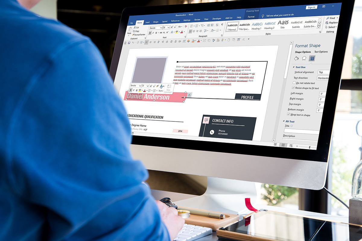 Resume Cv Template Word Apple Pages, a Resume Template by Tbunny (Photo 4 of 4)