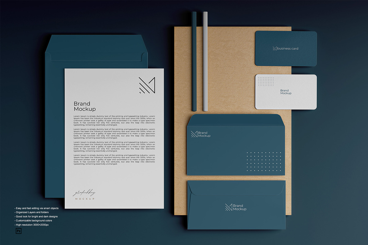 Branding / Stationery Mockups, a Product Mockup by graphic_keY (Photo 1 of 4)