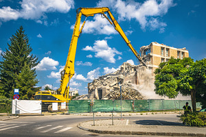 Demolition of a ruined house, an Architecture Photo by Alpine Dreams