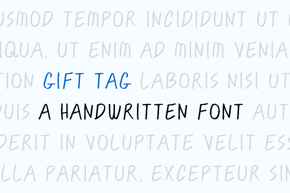 Gift Tag — A handwritten font preview 5