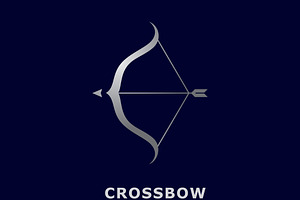 Crossbow logo template, simple, a Branding & Logo Template by T.Vooka