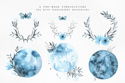 Blue MOON watercolor, an Object Illustration by LeriaArt watercolor (Thumbnail 7 of 8)