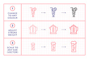 Drinks Line Icons, an Outline Icon by Made by Made (Thumbnail 3 of 7)