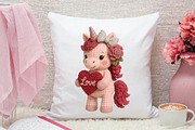 Crochet Faux Yarn Valentine Unicorn, an Illustration by DreamPrint404 (Thumbnail 5 of 8)