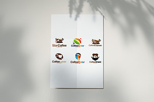 Set Of Coffee Logo Designs Concept