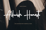 Allwish Honest, a Script Font by Essentials Studio (Thumbnail 1 of 7)