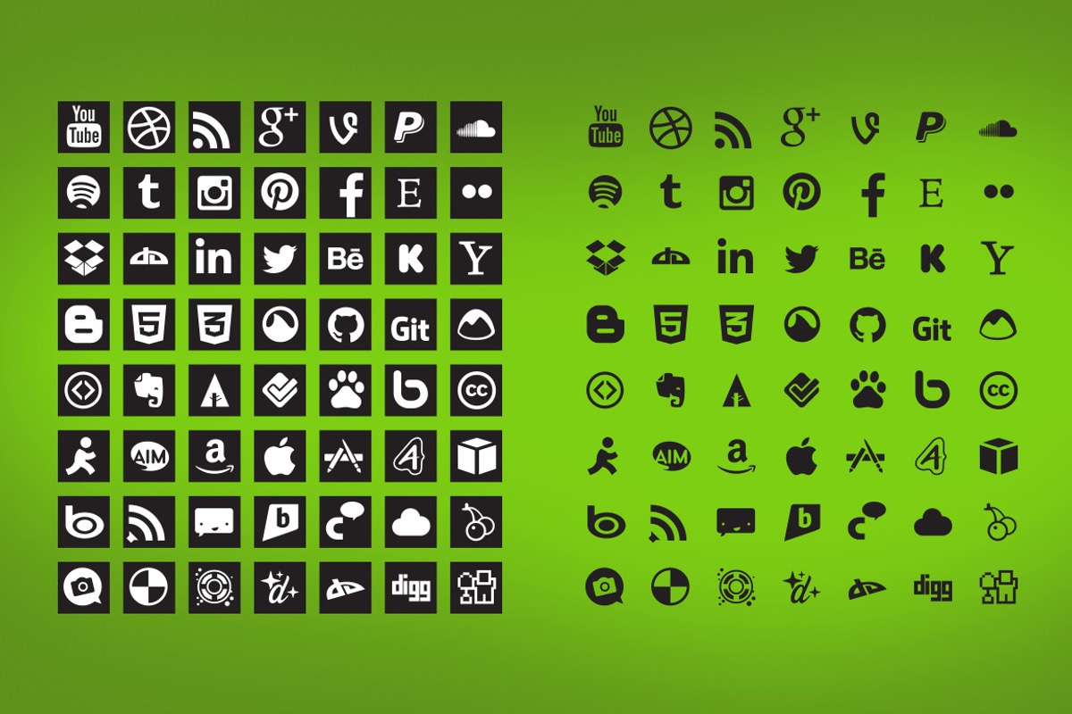 164 Vector Social Icons preview 2