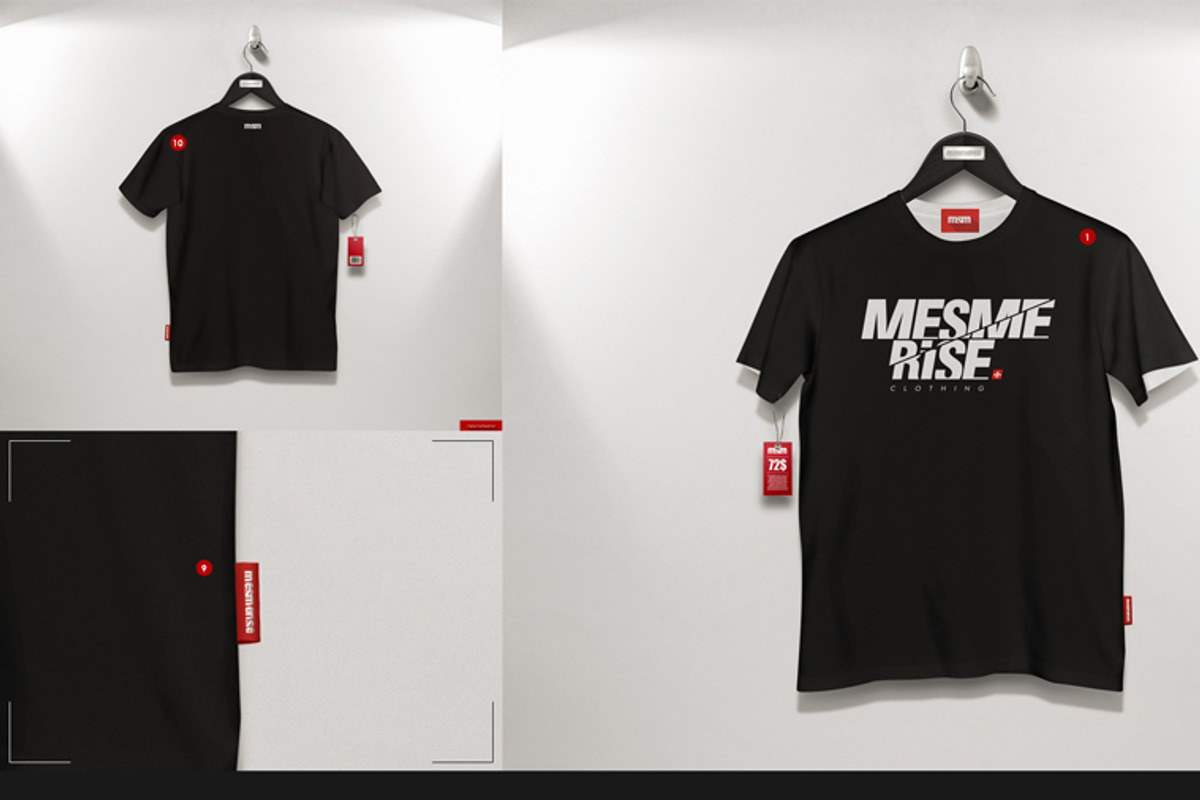 Men's T-shirt On 5 Stages Mock-up, a Hoody Mockup by Mocca Mockups Store (Photo 7 of 69)