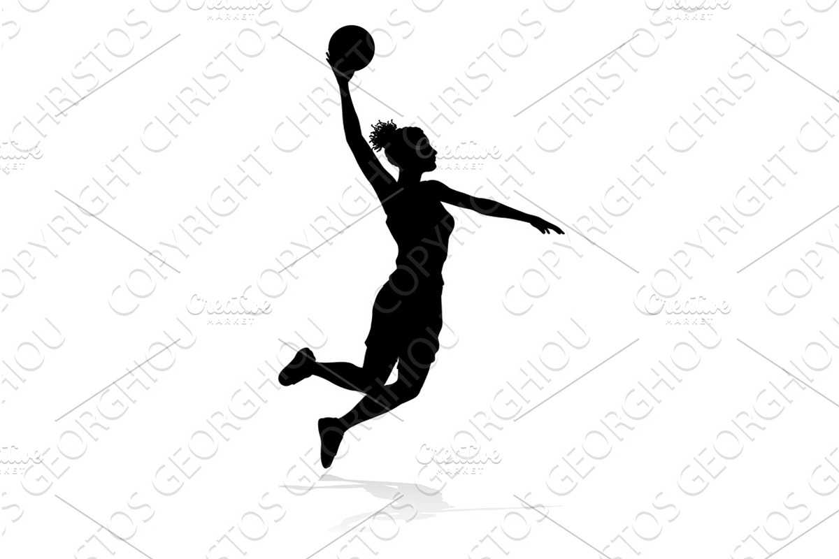 Silhouette Woman Female Sports, a Sport Illustration by Christos Georghiou