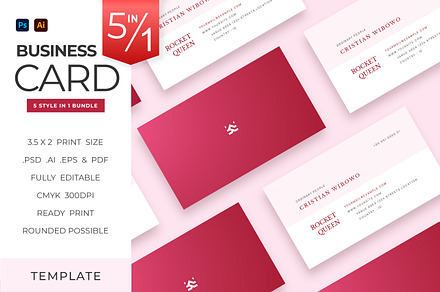 Feminine Business Card - V.49, a Business Card Template by Ctrl space studio