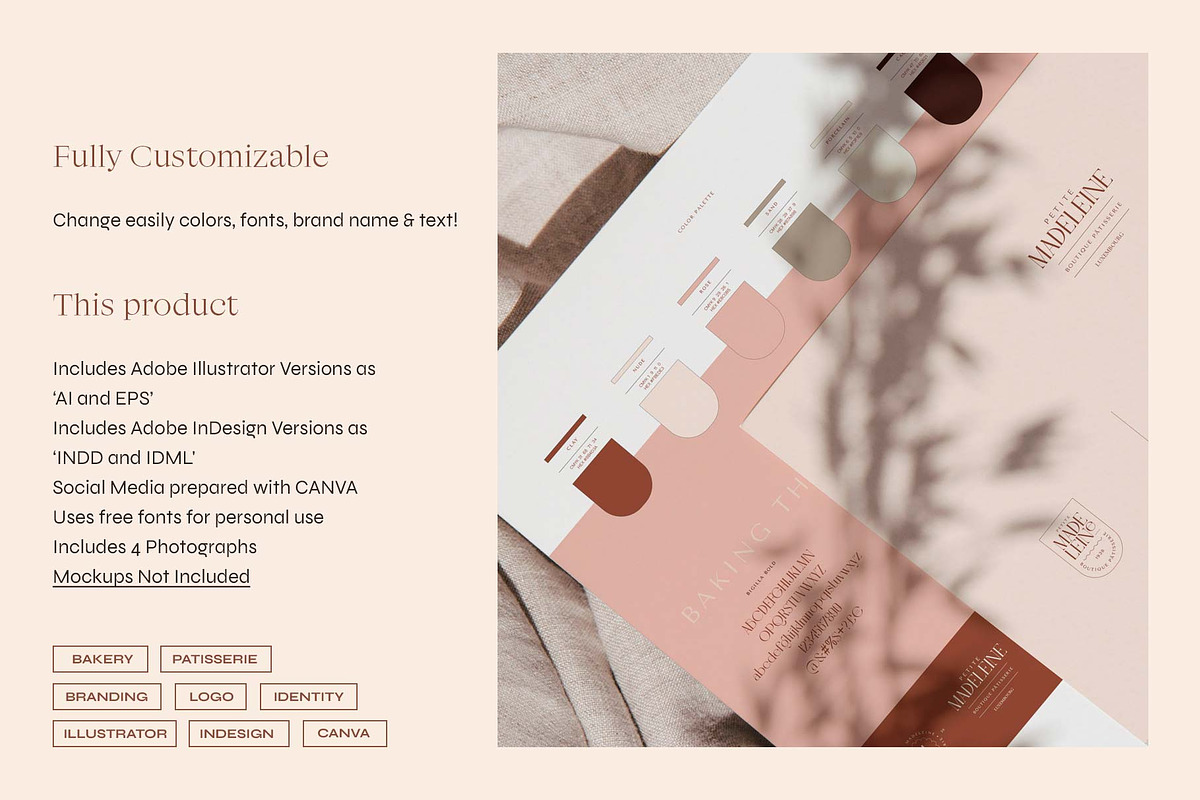 Petite Madeleine | Full Brand Pack, a Branding & Logo Template by The Responsible Creatives (Photo 2 of 15)