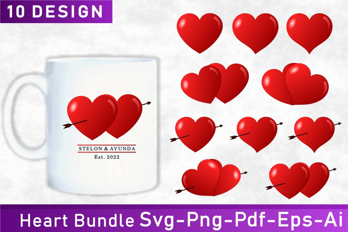 Valentines Day SVG Bundle 500 Design, an Object Graphic by D2PUTRI (Photo 13 of 31)