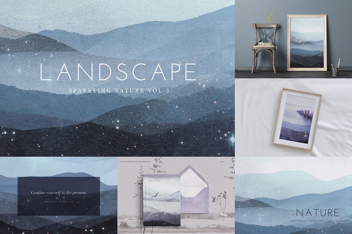 Winter Landscape Bundle, a Background Graphic by by creative paper (Photo 5 of 5)