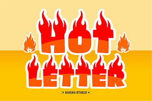Hot Letter - Fire Display Font