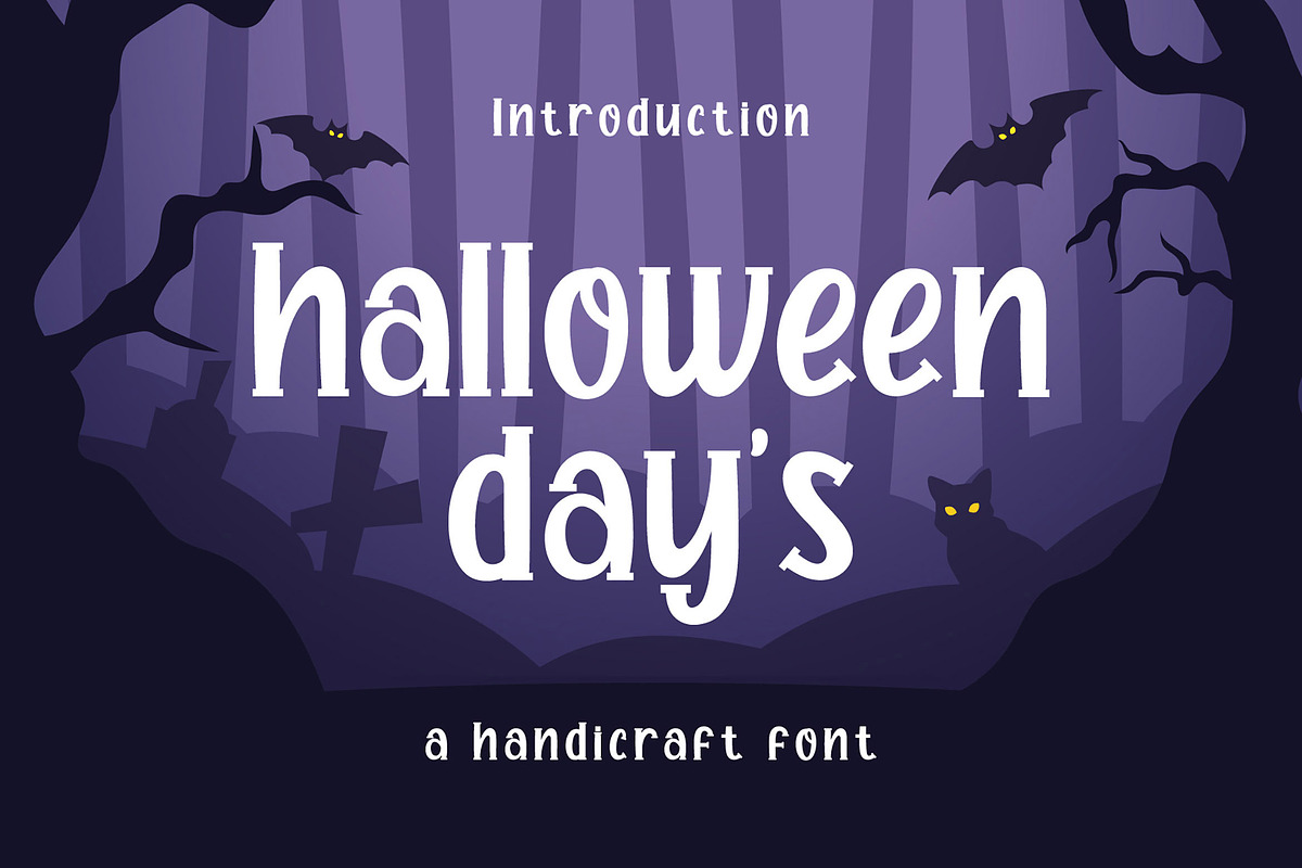 Halloween Day's Display Font, a Handwritten Font by Graphicxell (Photo 1 of 5)