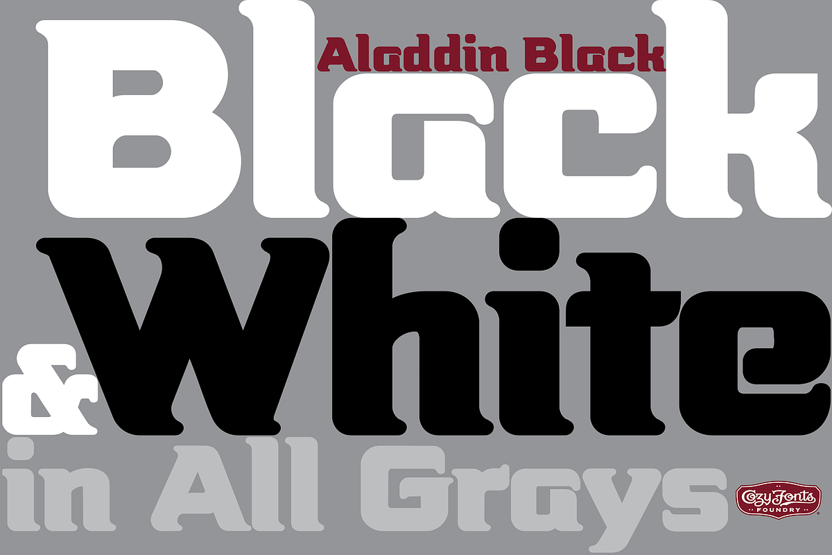 Aladdin Black, a Font by CozyFonts Foundry (Photo 5 of 6)