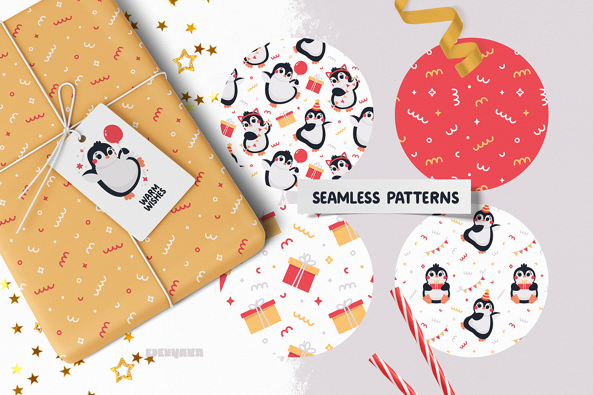 Penguin Party Creator | SVG & PNG, an Animal Illustration by Ejevyaka (Photo 5 of 8)