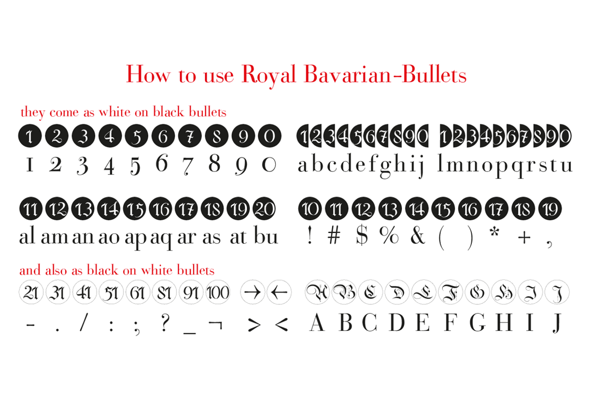 Bullets, a Font by Wiescher Design (Photo 14 of 14)
