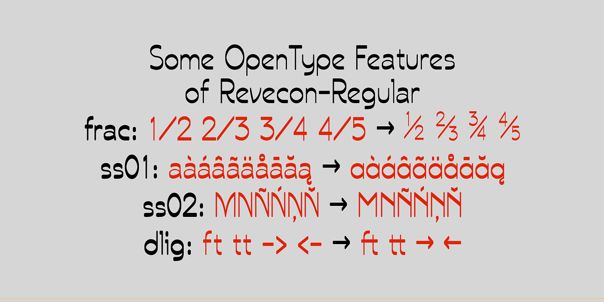 Revecon, a Font by Ingrimayne Type (Photo 9 of 10)