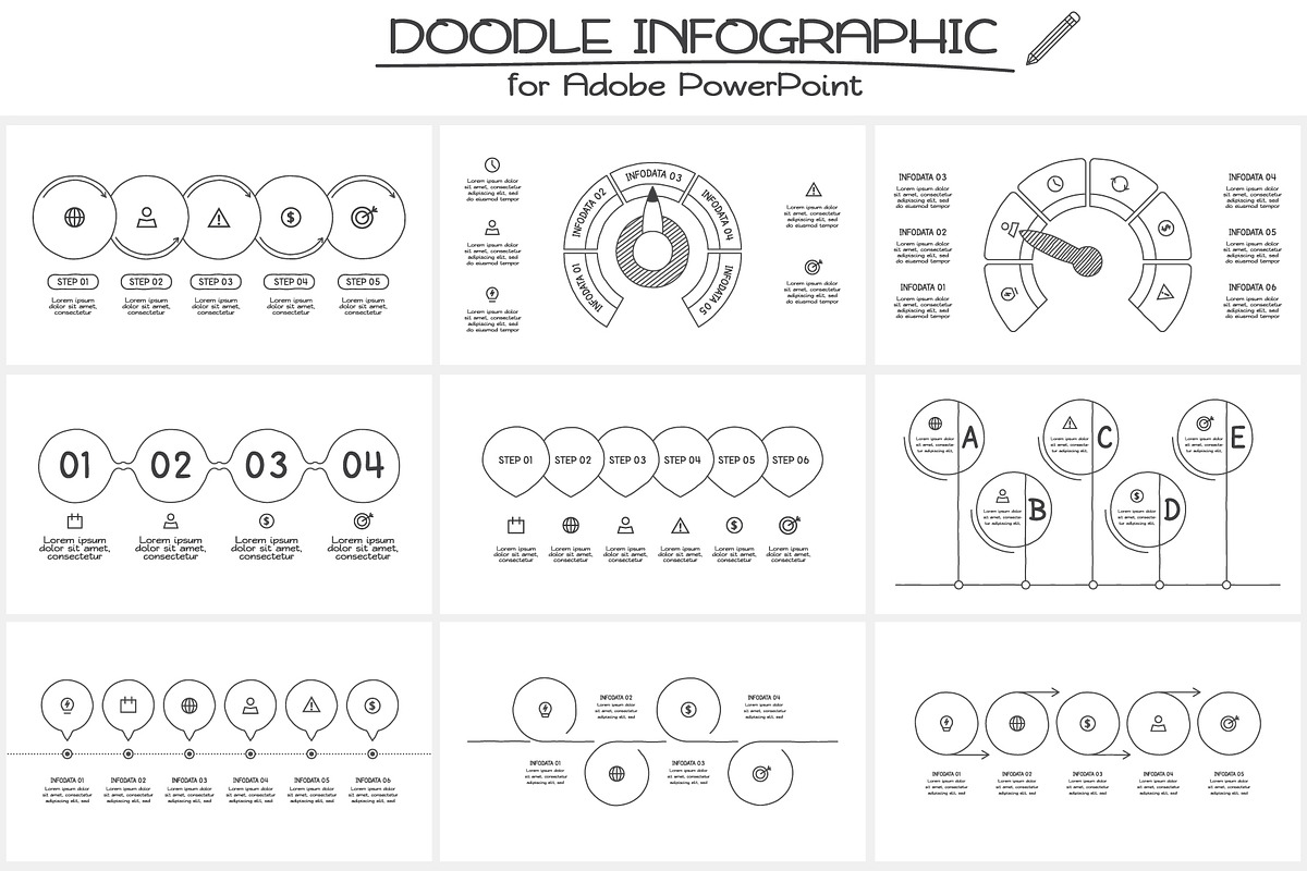 Doodle animated infographics 3, a Presentation Template by Infographics project (Photo 6 of 10)