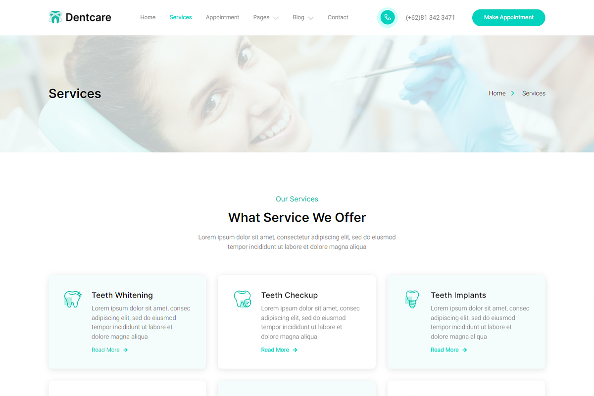Dentist & Dental Clinic Elementor, a Landing Page Template by Elite Templates (Photo 2 of 8)