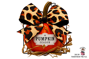 Cow Print Pumpkin Season PNG Bundle, a Graphic by Clipart Studio (Thumbnail 6 of 11)