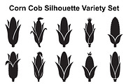 Fresh Corn Cob Silhouette Variety, an Object Graphic by Designer_Momina (Thumbnail 1 of 3)