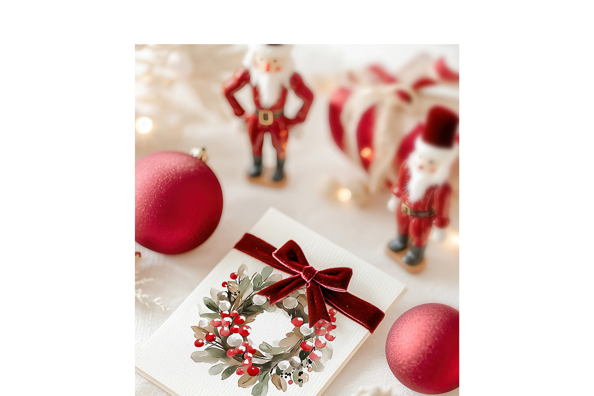Merry & Bright Christmas Card Mockup, a Product Mockup by NikiArts (Photo 6 of 17)