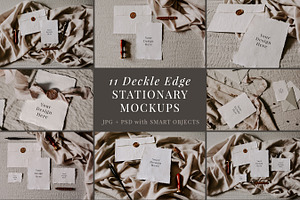 Deckle Edge Stationary Mockup Bundle