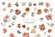Fall Watercolor Flower Clipart, an Illustration by whiteheartdesign (Thumbnail 5 of 5)