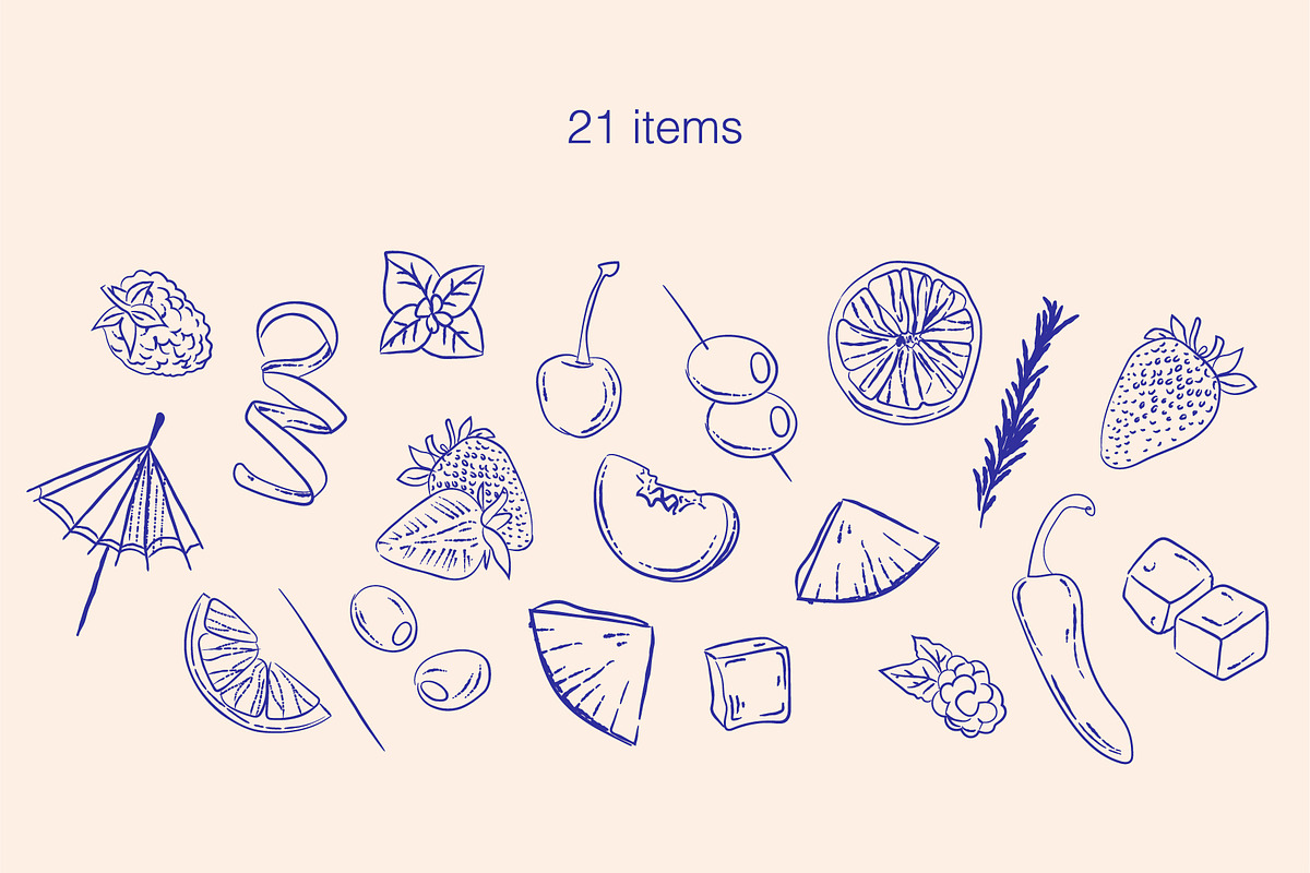 Cocktails vintage illustrations, a Food Illustration by Chaka_32 (Photo 4 of 4)