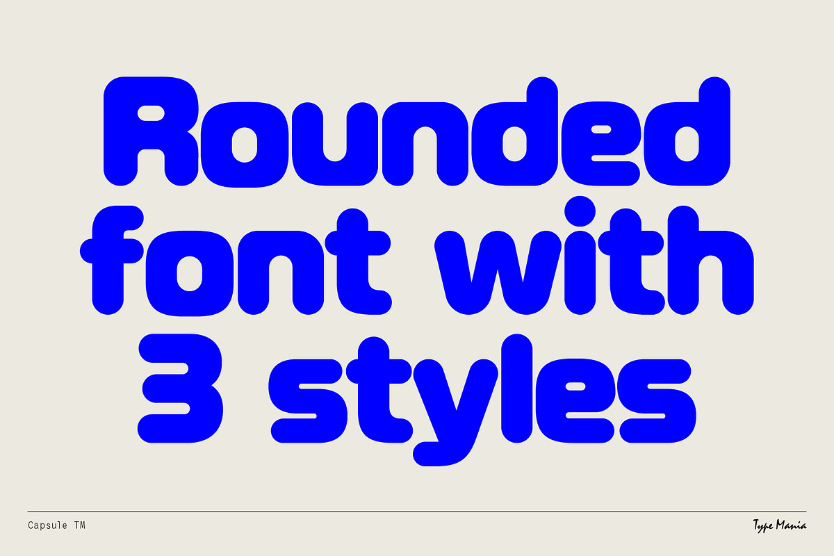 Capsule TM – Soft Modular Font, a Sans Serif Font by Type Mania (Photo 2 of 11)