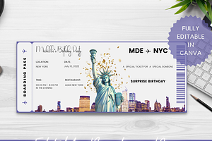 Editable Boarding Pass Template