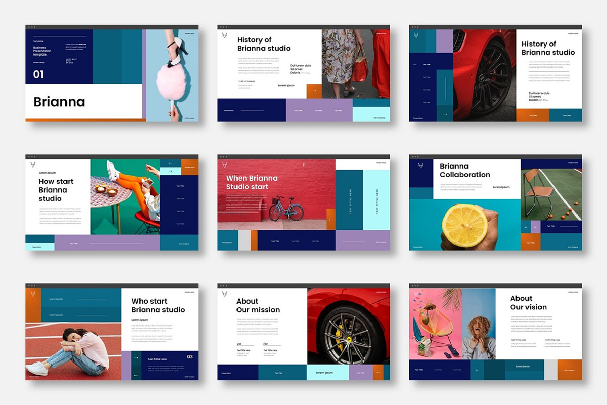 Brianna  – Business PowerPoint Templ, a Presentation Template by Dens Creative Studio (Photo 2 of 6)