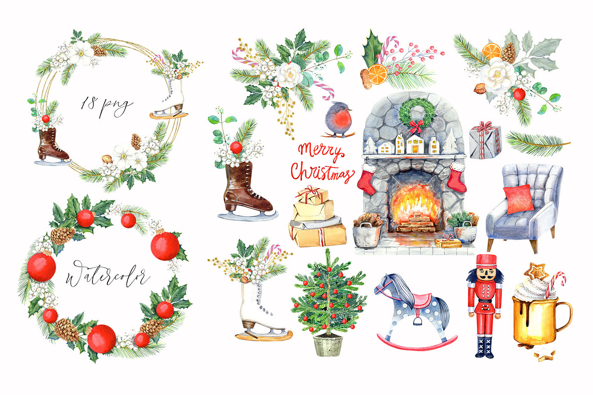 Vintage Christmas, an Illustration by JennyColorArt (Photo 2 of 3)
