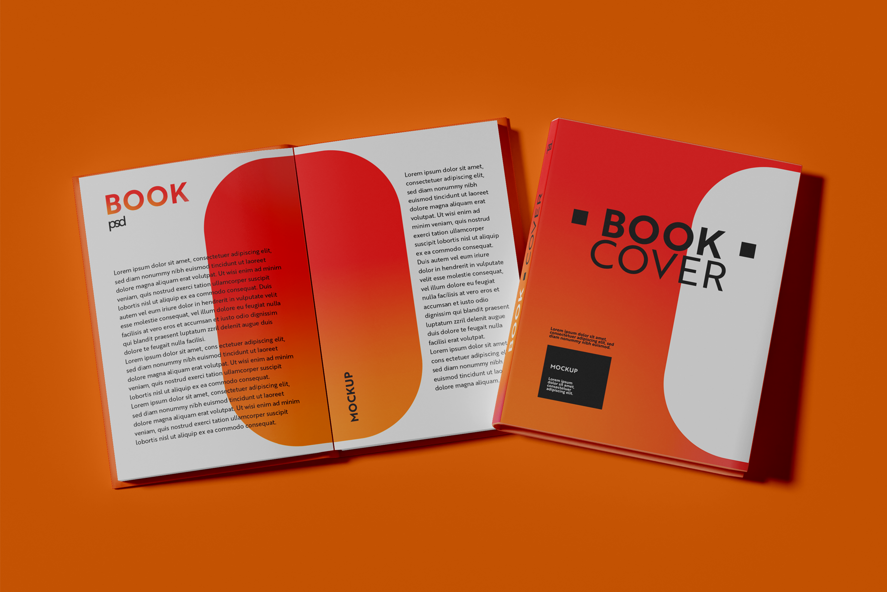 Open and Cover Book Mockup