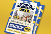 Blue School Admission Flyer Set, a Flyer Template by graphicook (Thumbnail 2 of 3)