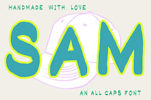 Sam All Caps Handwriting Font