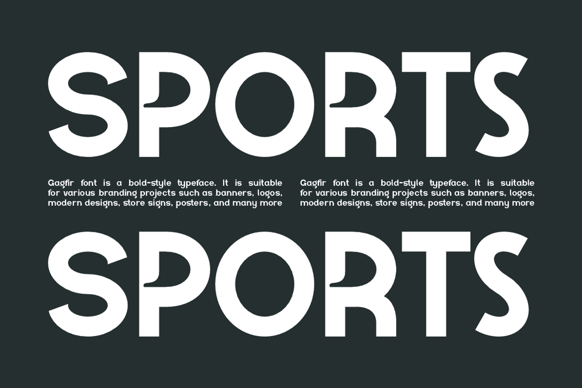 Gagfir - Modern Branding Font, a Sans Serif Font by QR Design Studio (Photo 4 of 16)