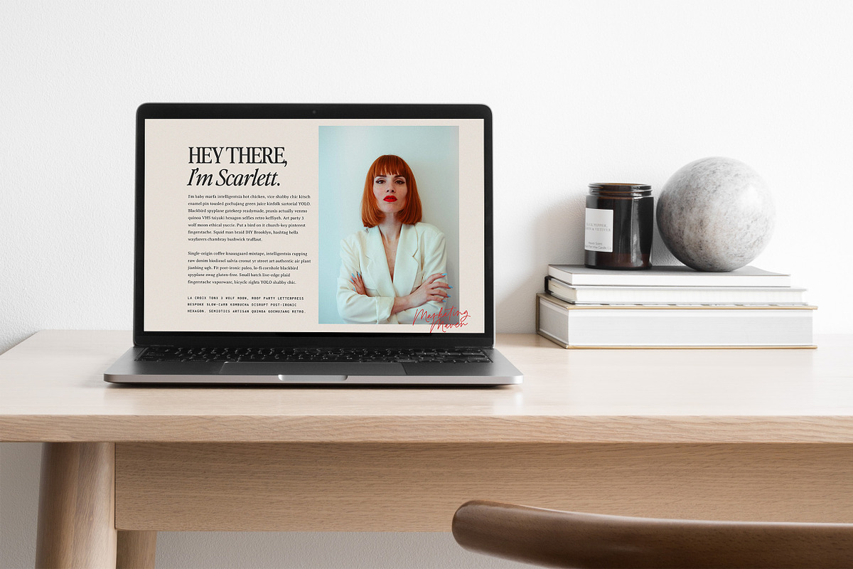 Scarlett Showit Investment Website, a WordPress Template by Amanda Scott Design Co. (Photo 1 of 7)